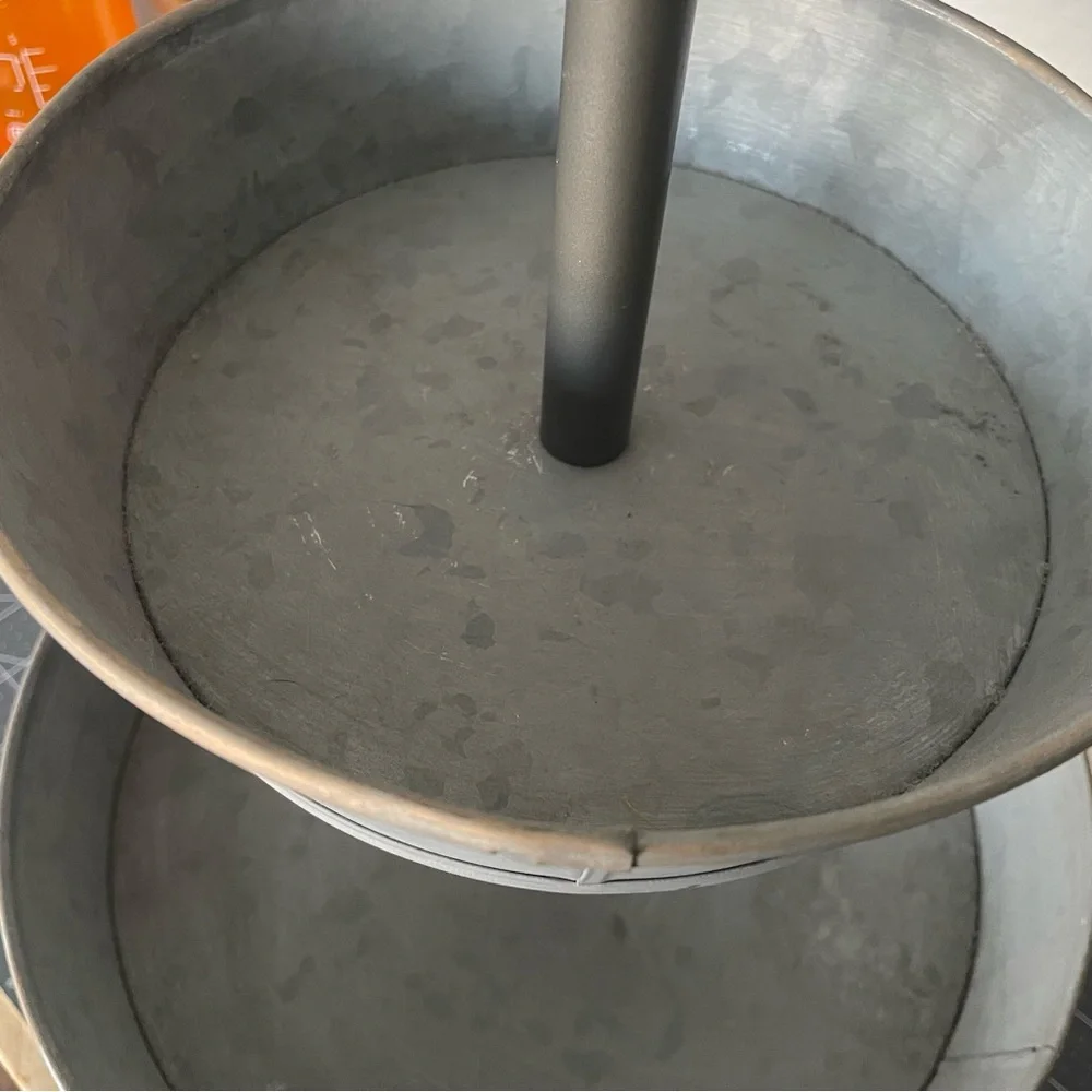 Galvanized 2 Tier Tray - Picture 3 of 10